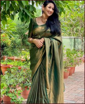 Amazing Soft Banarasi Silk Zari Weaving Saree with Blouse Piece