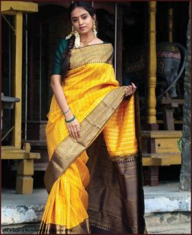 Fabulous Banarasi Silk Zari Weaving Saree with Blouse Piece