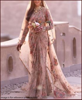 Beautiful Katrina kaif wedding Designer Saree on Premium soft net fabric