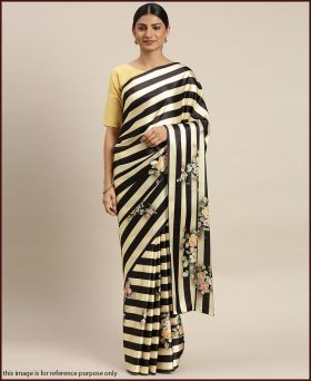 Gorgeous Printed Multicolor Saree with Blouse Piece