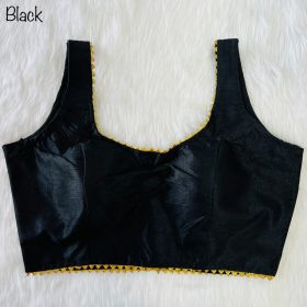 Stylish Heavy Phantom Silk Black  Color Blouse