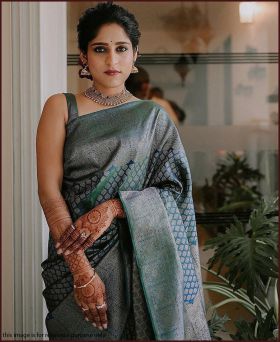 Latest Banarasi Silk Zari Weaving Saree with Blouse Piece