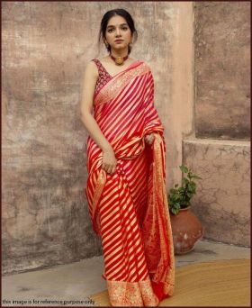 Stylish Soft Banarasi Silk Weaving Saree with Blouse Piece